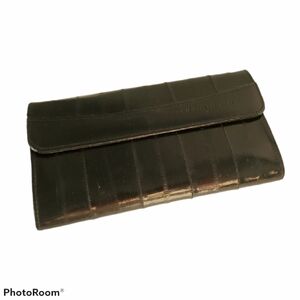 Eelskin Black Leather Wallet Women's